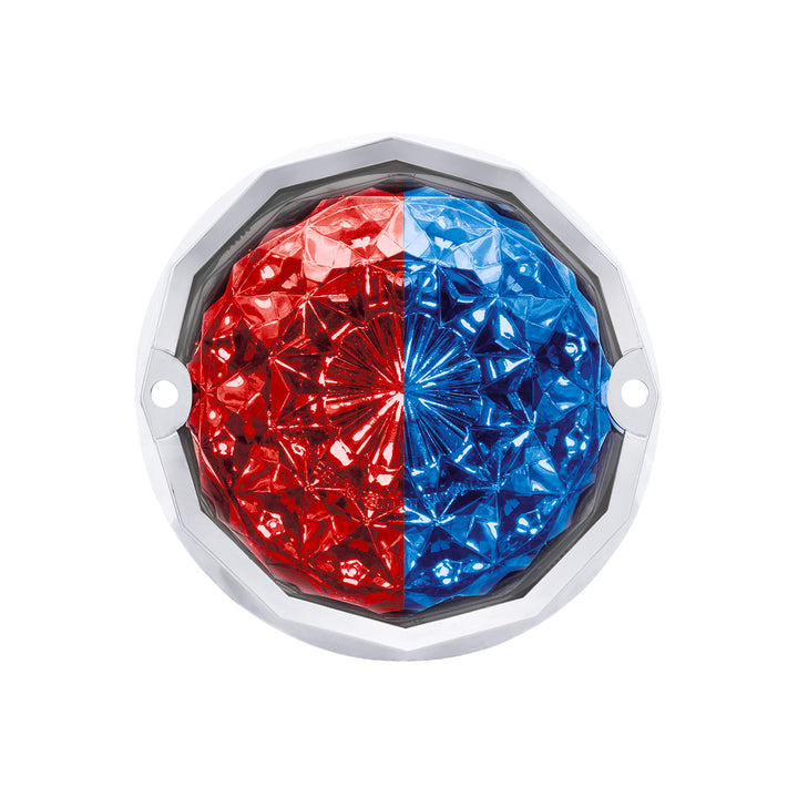 Double Fury 19 LED Dual Function Crystal Watermelon Light Kit With Bezel - Red &amp; Blue LED/Clear Lens