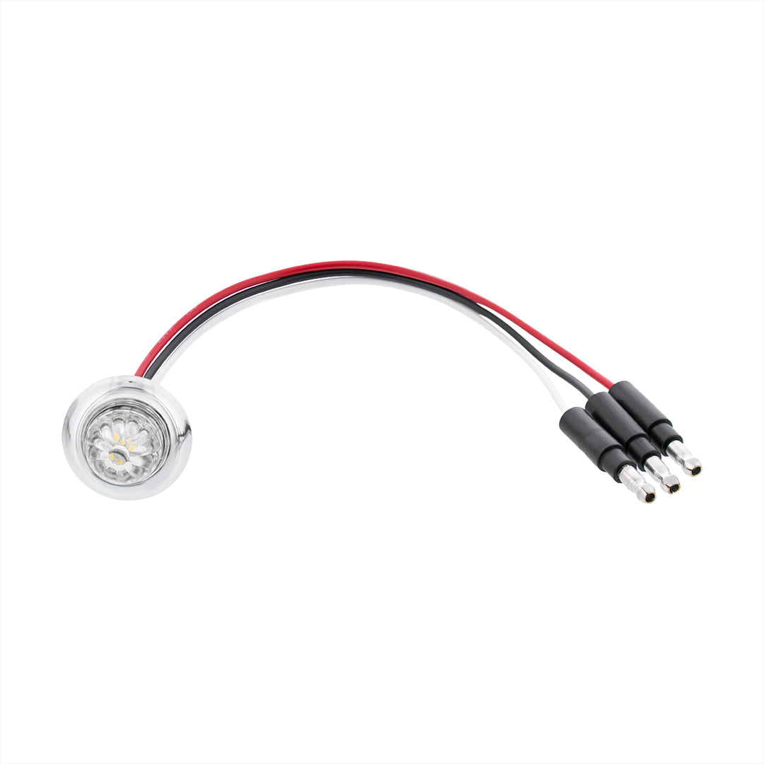 4 LED Dual Function 3/4" Mini Watermelon Light (Clearance/Marker) - Red LED/Clear Lens