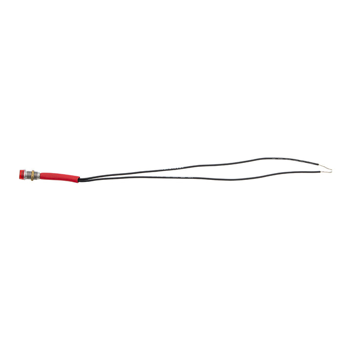 Red Mini Warning Light 16 Amp 12V 1/4" Panel Mount w/Leads 1 Pc.