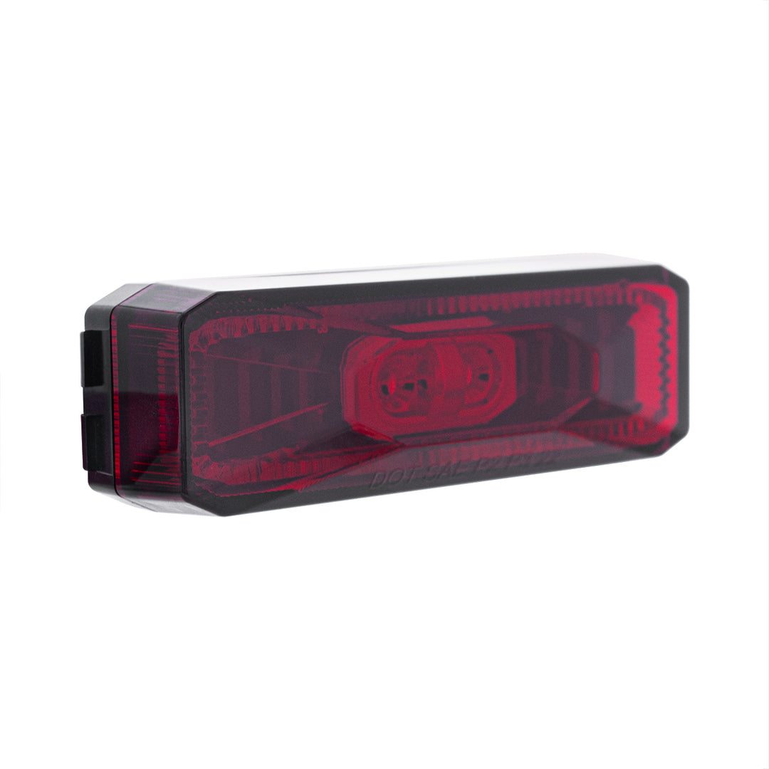 10 LED Rectangular Abyss Light (Clearance/Marker) - Red LED/Red Lens