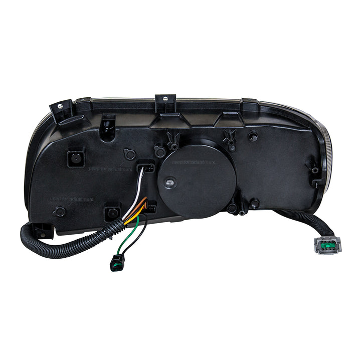 High Power LED "Blackout" Headlight With 16 LED Turn &amp; 57 LED Bar For 2008-2024 Peterbilt 389 - Passenger