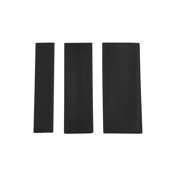 Assorted 1/2",3/4",1" Black Heat Shrink Tubing, 4" Long (5-Pack)