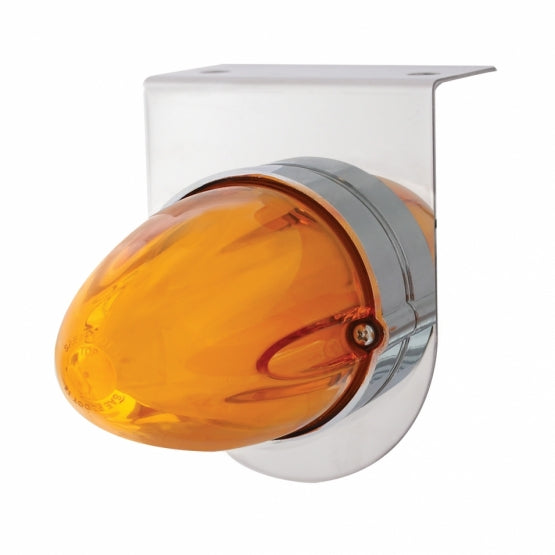 Stainless Steel Bracket With 9 LED Dual Function Watermelon GloLight - Amber LED/Amber Lens