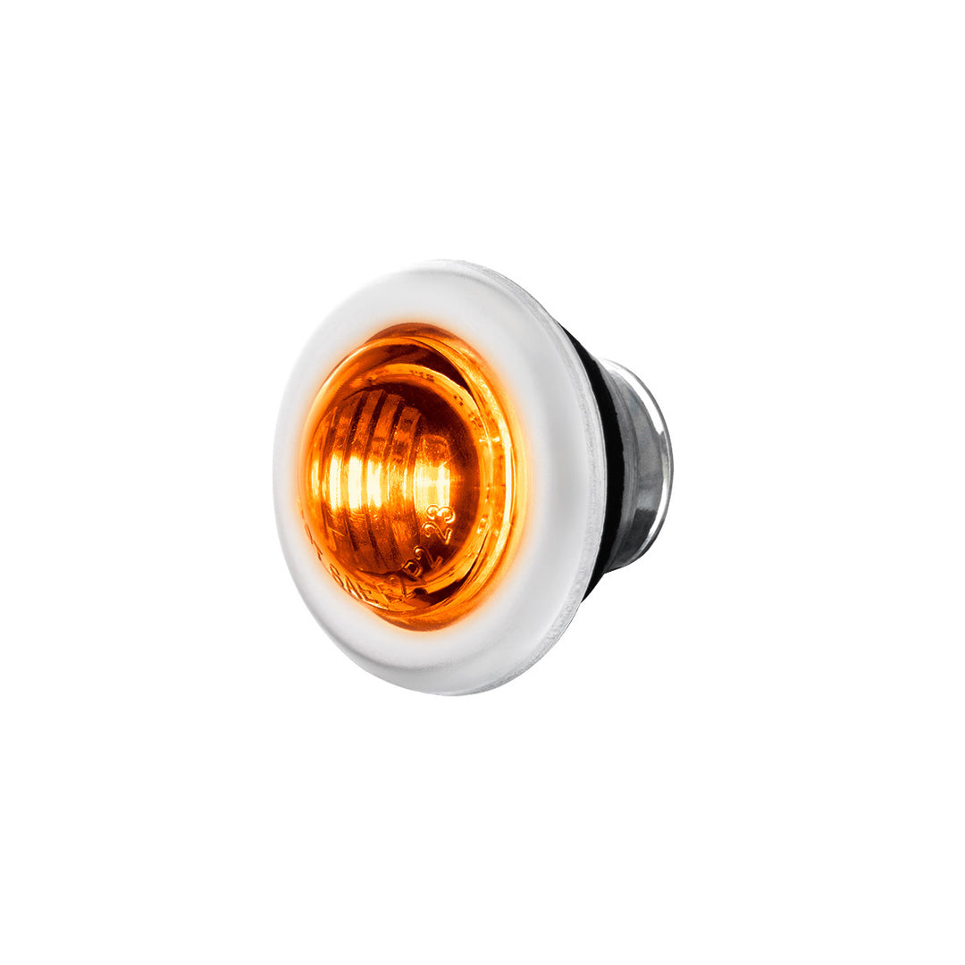 2 LED 3/4" Mini Dual Function Double Fury Light (Clearance/Marker) - Amber &amp; Green LED/Clear Lens