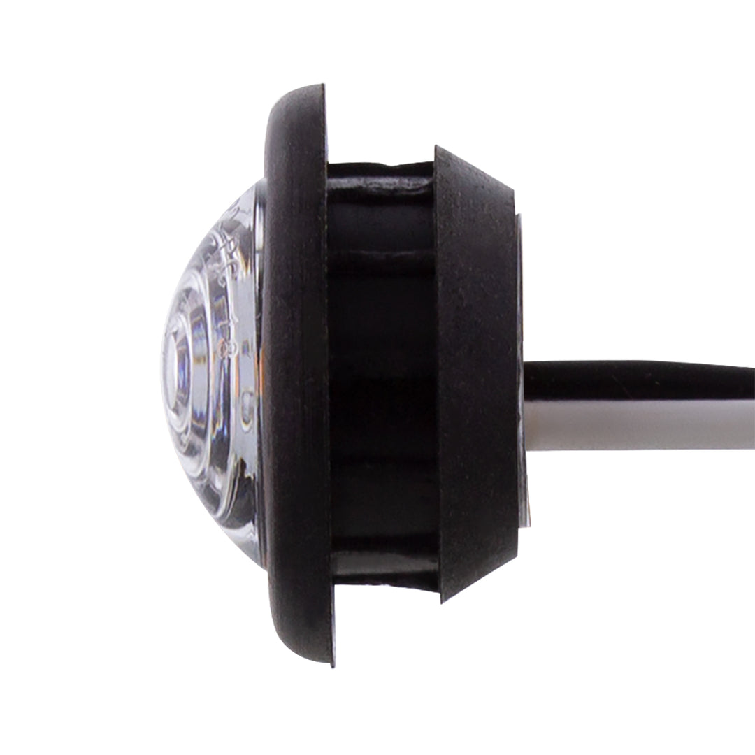 1 LED 3/4" Mini Clearance Light Amber LED With Clear Lens With Rubber Grommet (Bulk)