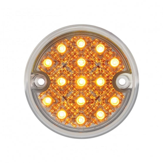 15 LED 3" Reflector Series 4 Light Only For Double Face Light Housing - Amber LED/Clear Lens (Bulk)
