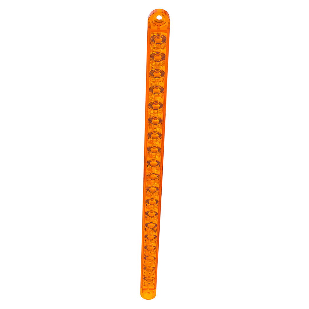 19 LED 12" Reflector Turn Signal Light Bar - Amber LED/Amber Lens (Bulk)