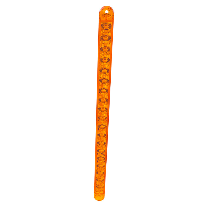 19 LED 12" Reflector Turn Signal Light Bar - Amber LED/Amber Lens (Bulk)