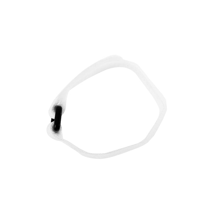 8" x 3/4" White Hook &amp; Loop Velcro Strip - Tie Fasteners with Buckle (8-Pack)