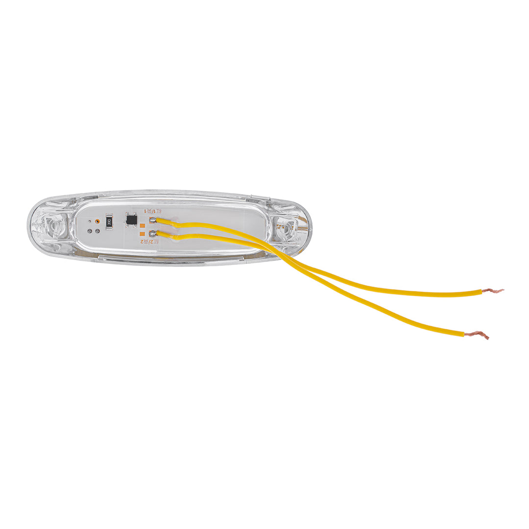 5-3/4" Wide 3 LED ViperEye Light (Clearance/Marker) - Amber LED/Clear Lens
