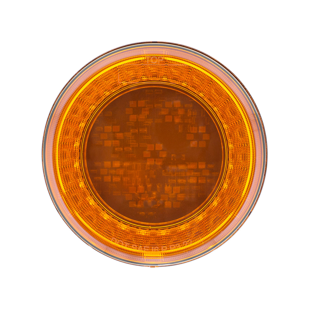 33 LED 4" Round Lumos Light S - Series (Turn Signal) - Amber LED/Amber Lens