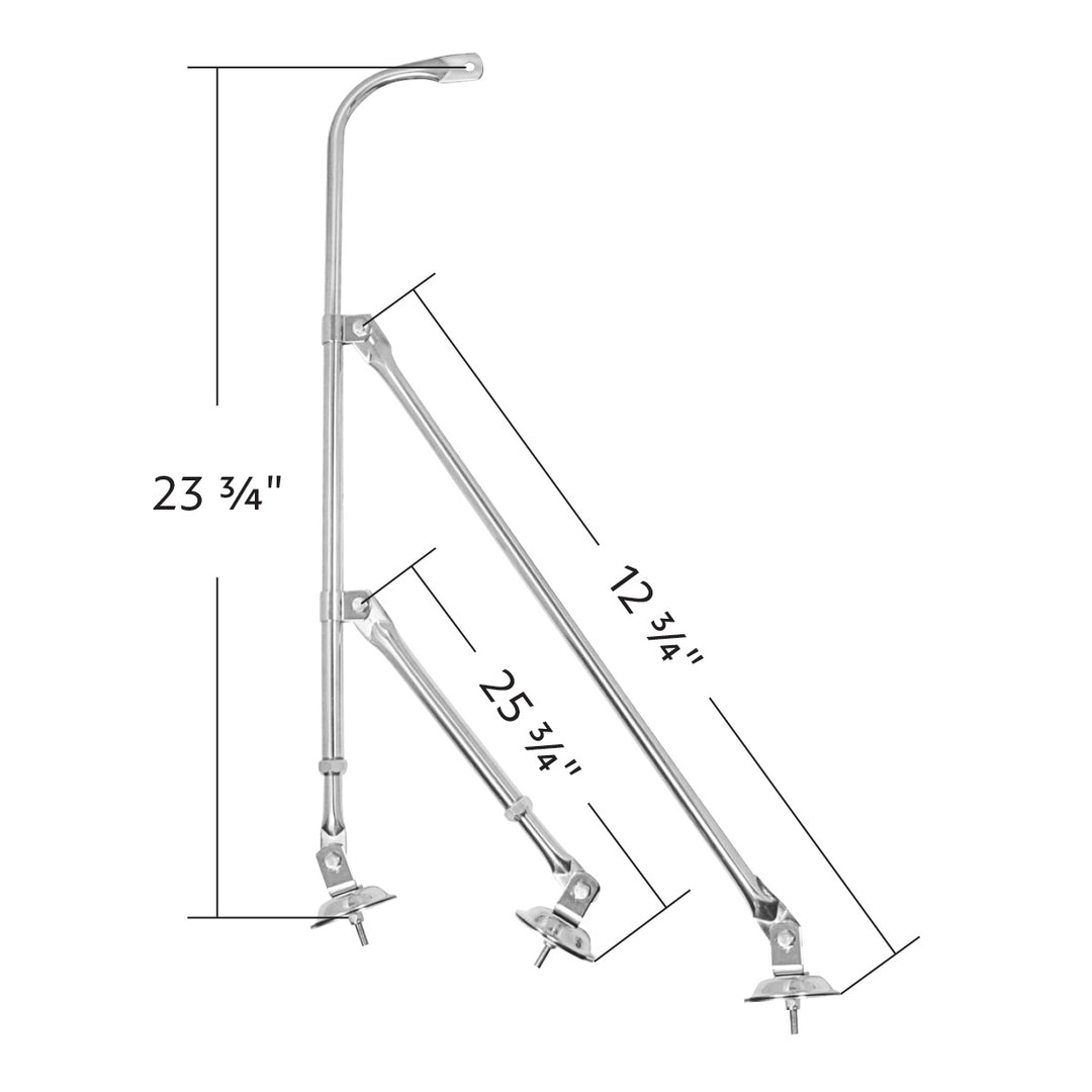 Stainless Tripod Fender Mirror Bracket