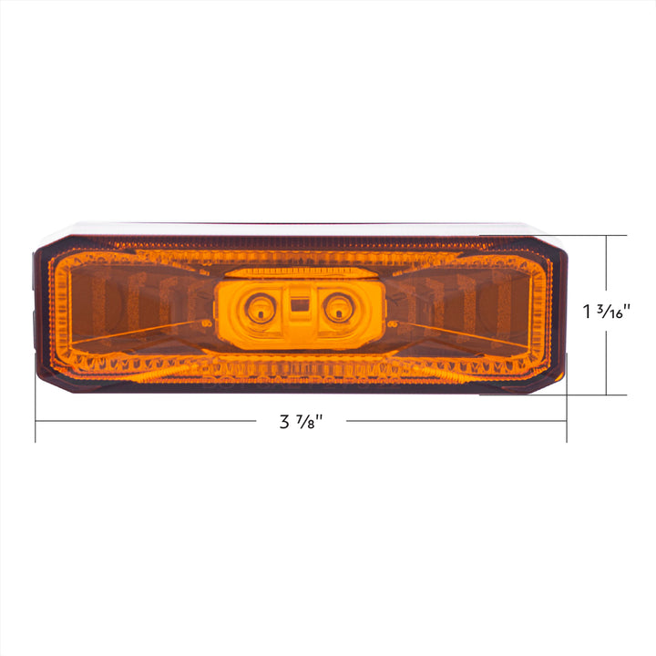 10 LED Rectangular Abyss Light (Clearance/Marker) - Amber LED/Amber Lens