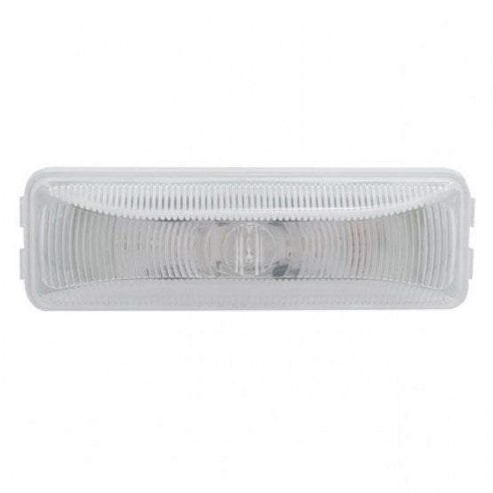 Single LED Rectangular Light (Clearance/Marker) - Amber LED/Clear Lens (Bulk)