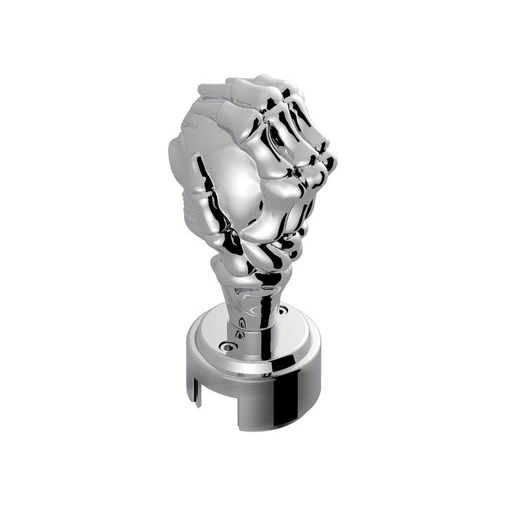 Thread-On Skull Gearshift Knob With 13/15/18 Speed Adapter - Chrome
