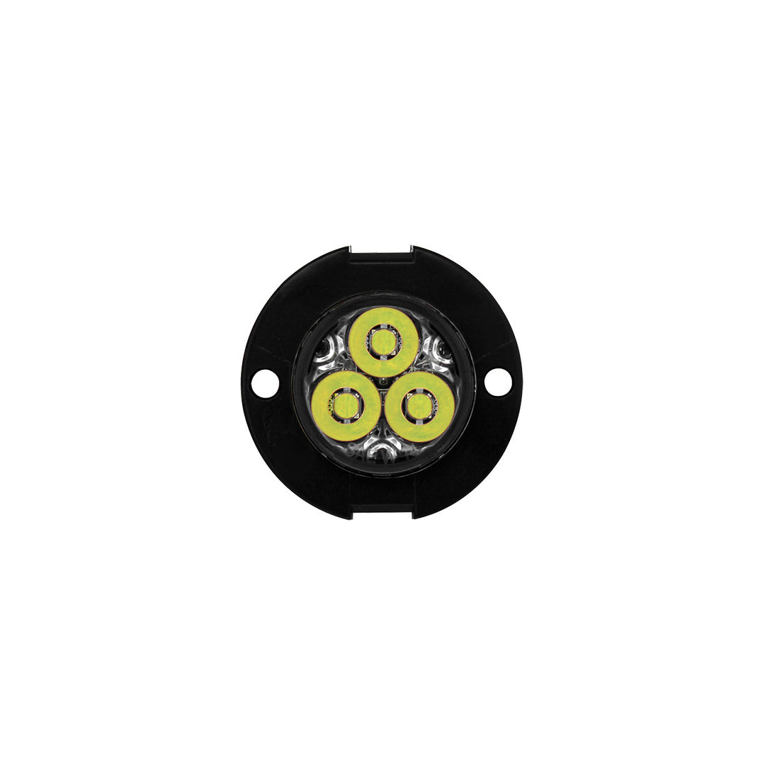 3 High Power LED 3/4" Mini Warning Light - White LED (Bulk)
