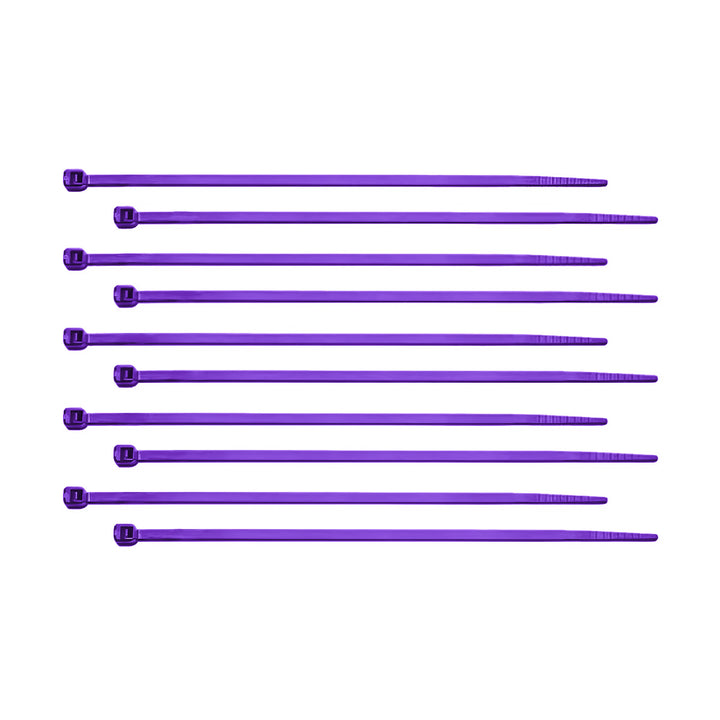 6" Nylon Cable Zip Ties - Purple (10-Pack)