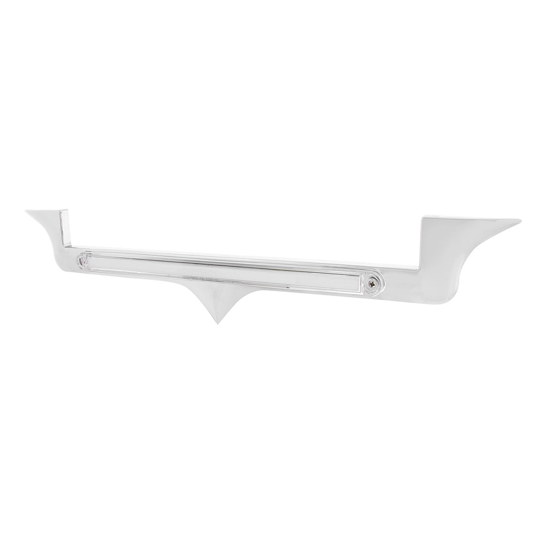 Chrome Hood Emblem Trim With 24 LED GloLight Bar For Kenworth - Amber LED/Clear Lens
