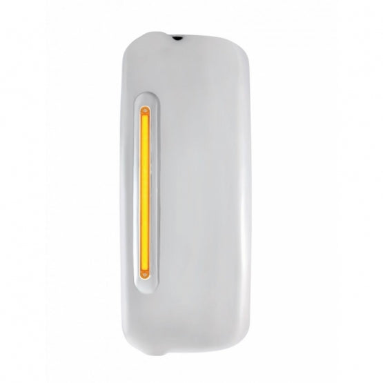 Mirror Cover With 24 Amber LED 12" GloLight For 2005+ Freightliner Century/Columbia - Driver - Amber Lens