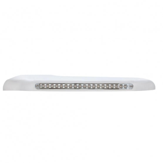 19 Amber LED Front Fender Cover For Peterbilt 388 (2008-2015) &amp; 389 (2008-2023) - Clear Lens - Driver