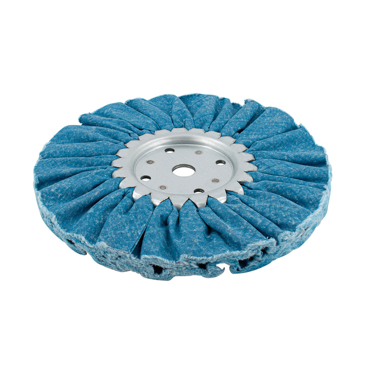 8" Blue Treated Airway Buff - 5/8" &amp; 1/2" Arbor