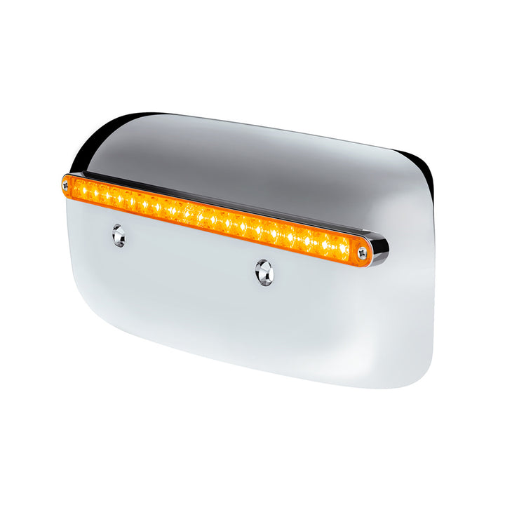 19 LED Rear Headlight Housing Cover For 2008-2023 Peterbilt 389 (Passenger) - Amber LED/Lens