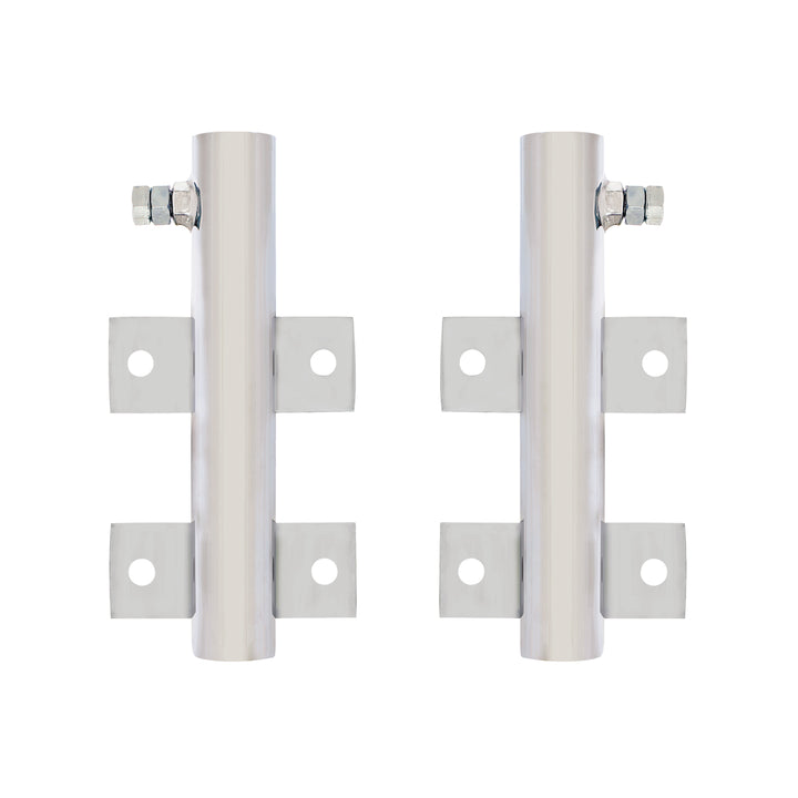 Warning Flag Holder - Chrome (Pair)