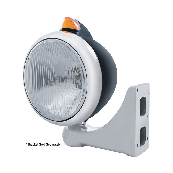 Black Guide 682-C Headlight H4 &amp; Original Style LED Signal - Amber Lens