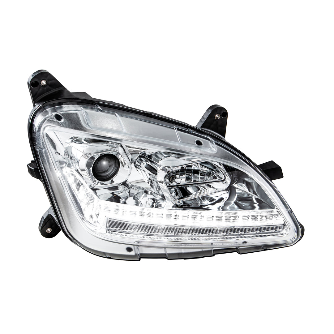 Chrome Projection Headlight With LED Sequential Turn and DRL For 2012-2021 Peterbilt 579 - Passenger