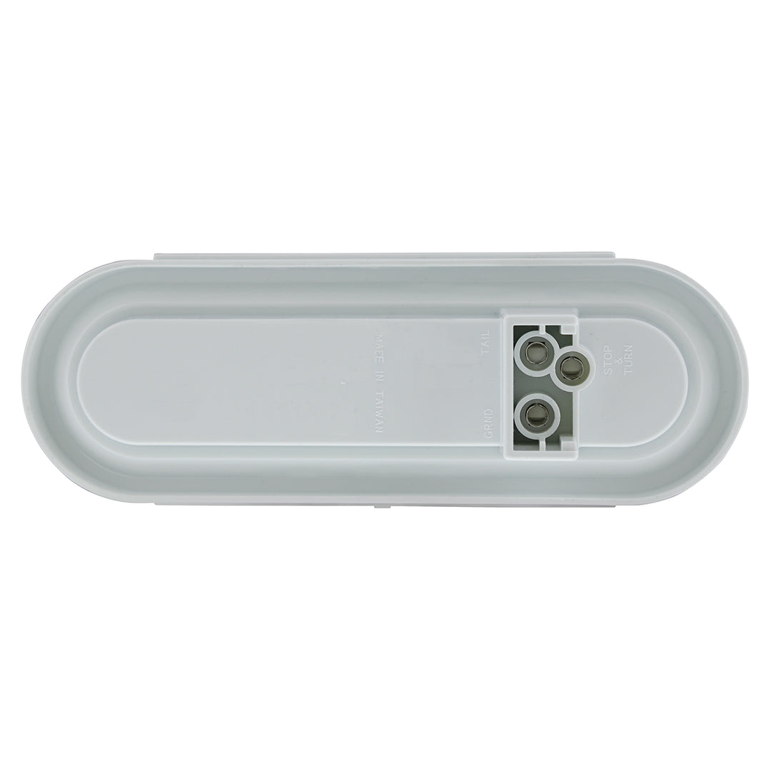 22 LED 6" Oval Clear Lens With Halo Insert GloLight Light - Amber LEDs/Amber Insert (Bulk)