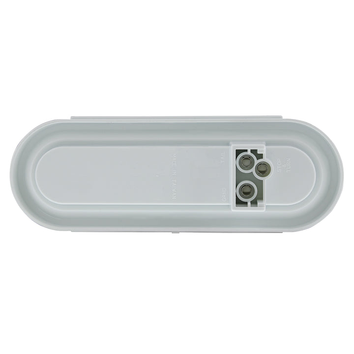 22 LED 6" Oval Clear Lens With Halo Insert GloLight Light - Amber LEDs/Amber Insert (Bulk)