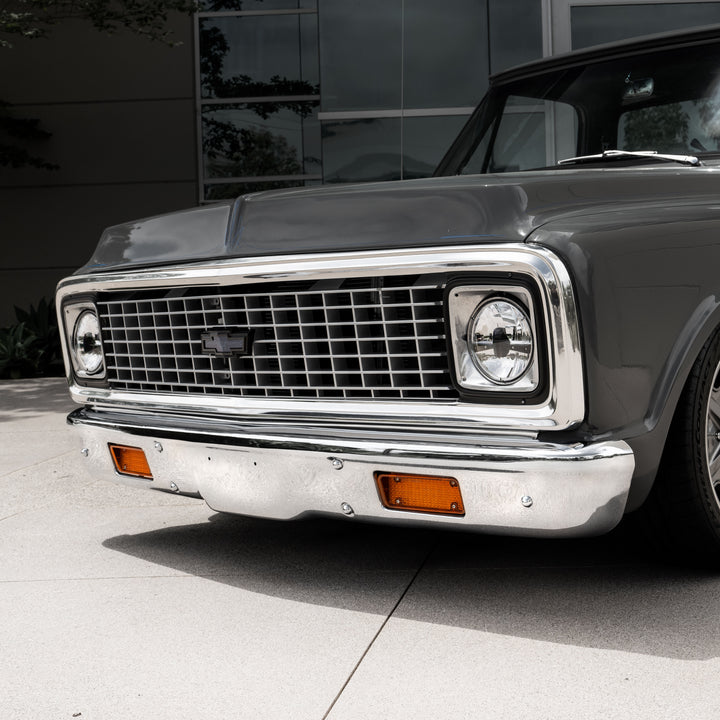 Chrome Bumper For 1971-72 Chevy Truck, Front