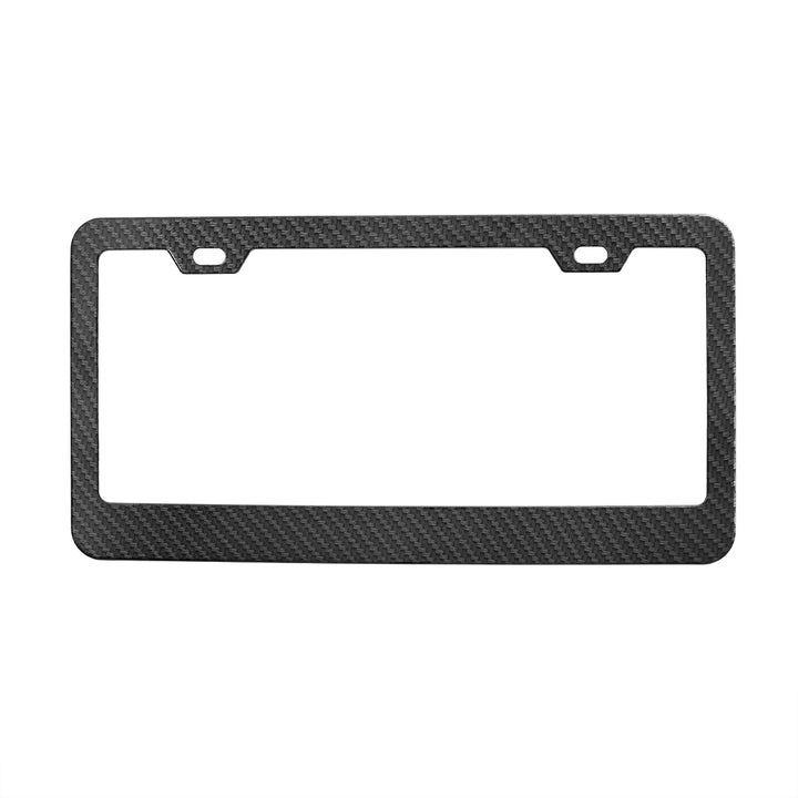 Carbon Fiber Style Wide Bottom License Plate Frame