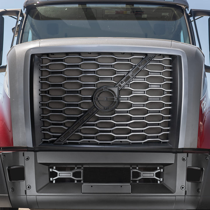 Grille With Bug Screen For 2018-2024 Volvo VNL - Silver