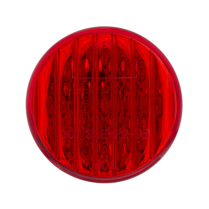 9 LED 2" Round Light (Clearance/Marker) - Red LED/Red Lens (Bulk)
