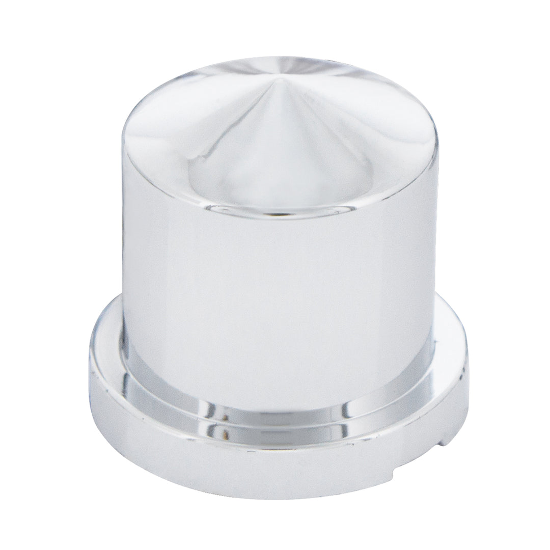 15/16" x 1-1/2" Chrome Plastic Pointed Nut Covers - Push-On (10-Pack)