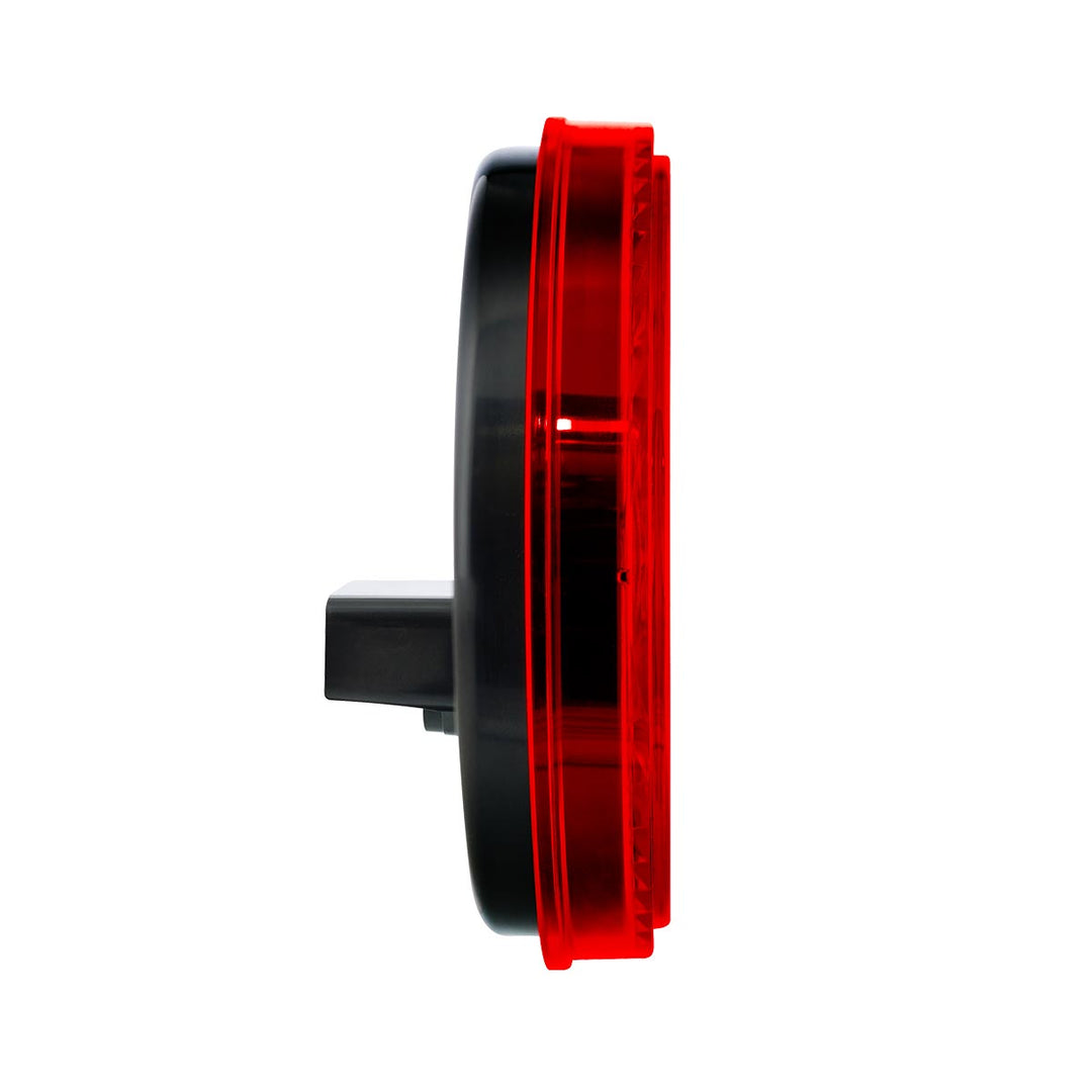 3 LED 4" Round Light (Stop, Turn, &amp; Tail) - Red LED/Red Lens