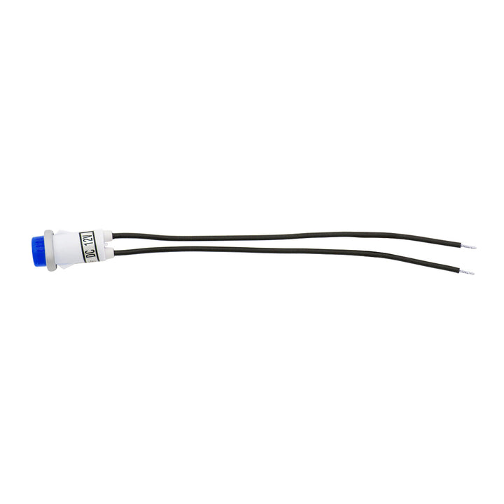 16 Amp 12V Blue Warning Light w/ 1/2" Panel Mount and Leads, 1 Pc.