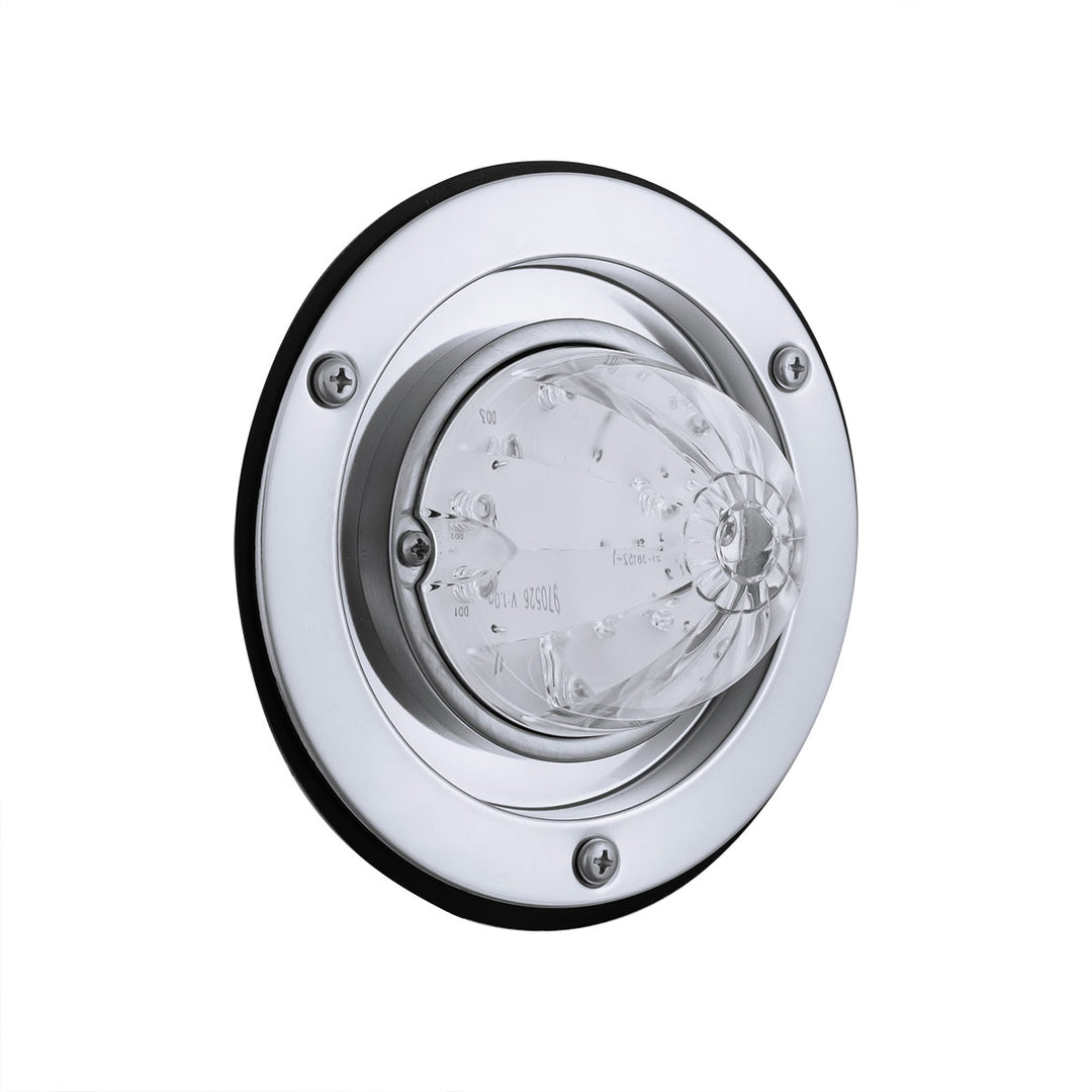 17 LED Dual Function Watermelon Light Sleeper Bunk Kit With 304 Stainless Steel Bezel - Red LED/Clear Lens