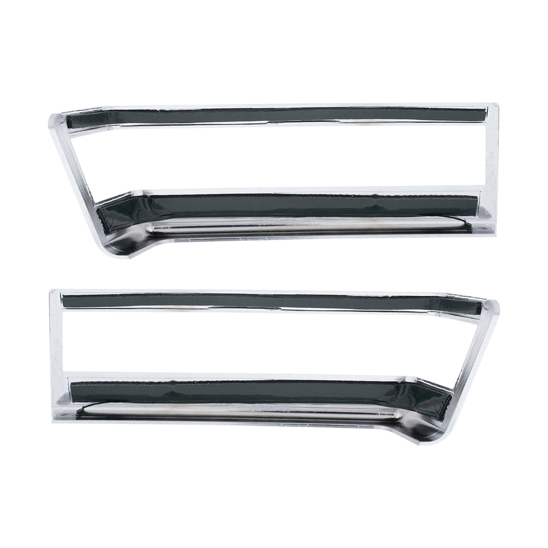 Chrome Plastic Turn Signal Bezels For 2018-2025 Freightliner Cascadia (Pair)