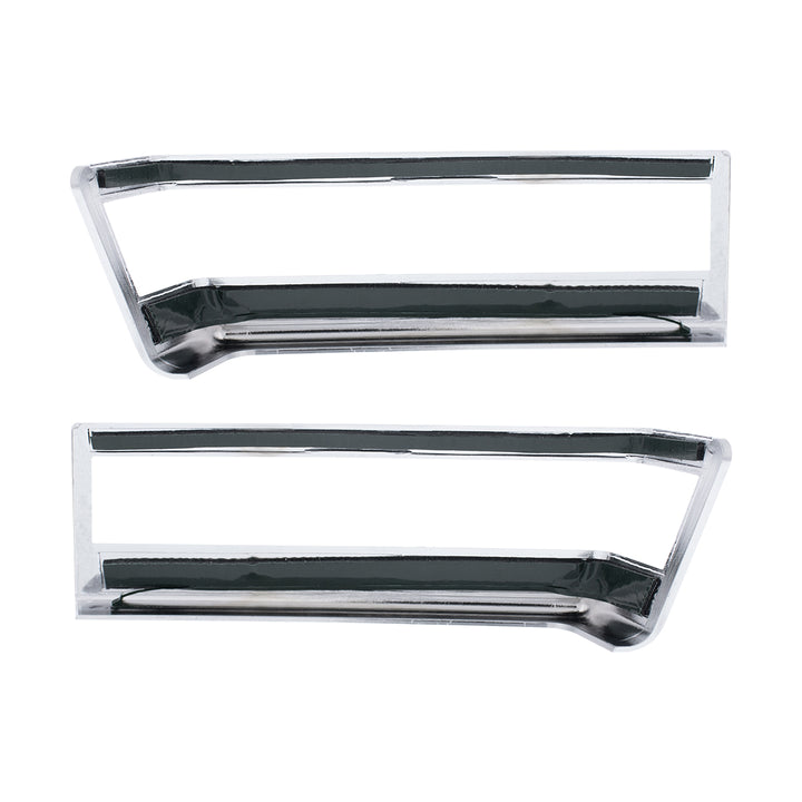 Chrome Plastic Turn Signal Bezels For 2018-2025 Freightliner Cascadia (Pair)
