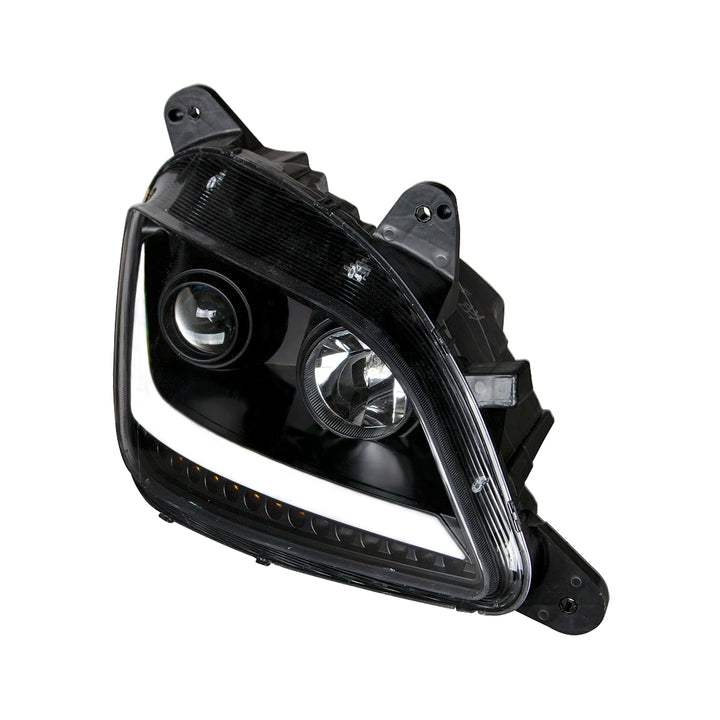 Black Projection Headlight With LED Position &amp; Signal For 2012-2021 Peterbilt 579 - Passenger