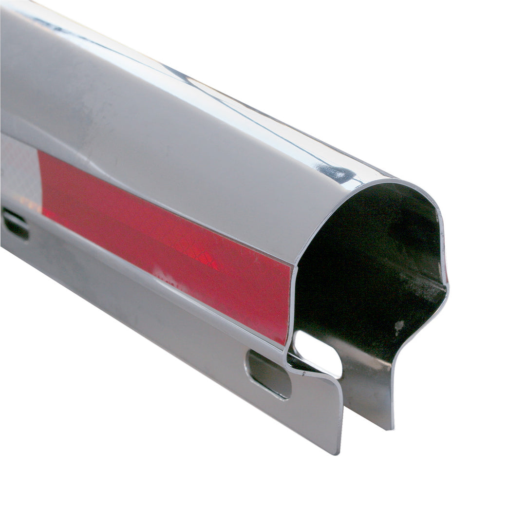 30" Stainless Steel Heavy Duty Mud Flap Hangers With Reflector - 1-1/8" Bolt Pattern (Pair)