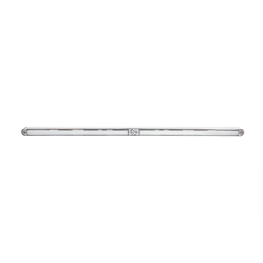 Dual 24 LED Dual Function 12" GloLight Bar With Bezel - Amber LED/Clear Lens