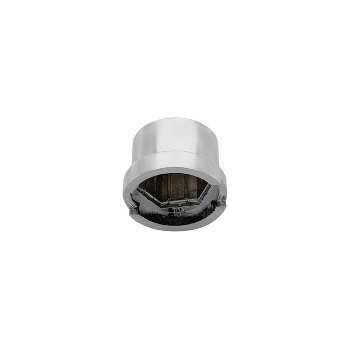 7/16" x 3/4" Chrome Plastic Pointed Nut Cover - Push-On