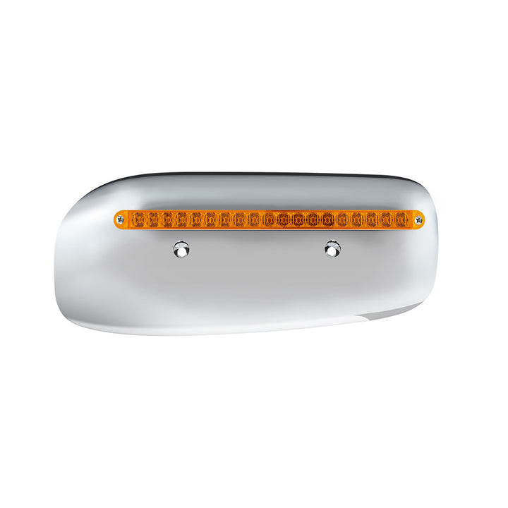 19 LED Rear Headlight Housing Cover For 2008-2023 Peterbilt 389 (Passenger) - Amber LED/Lens