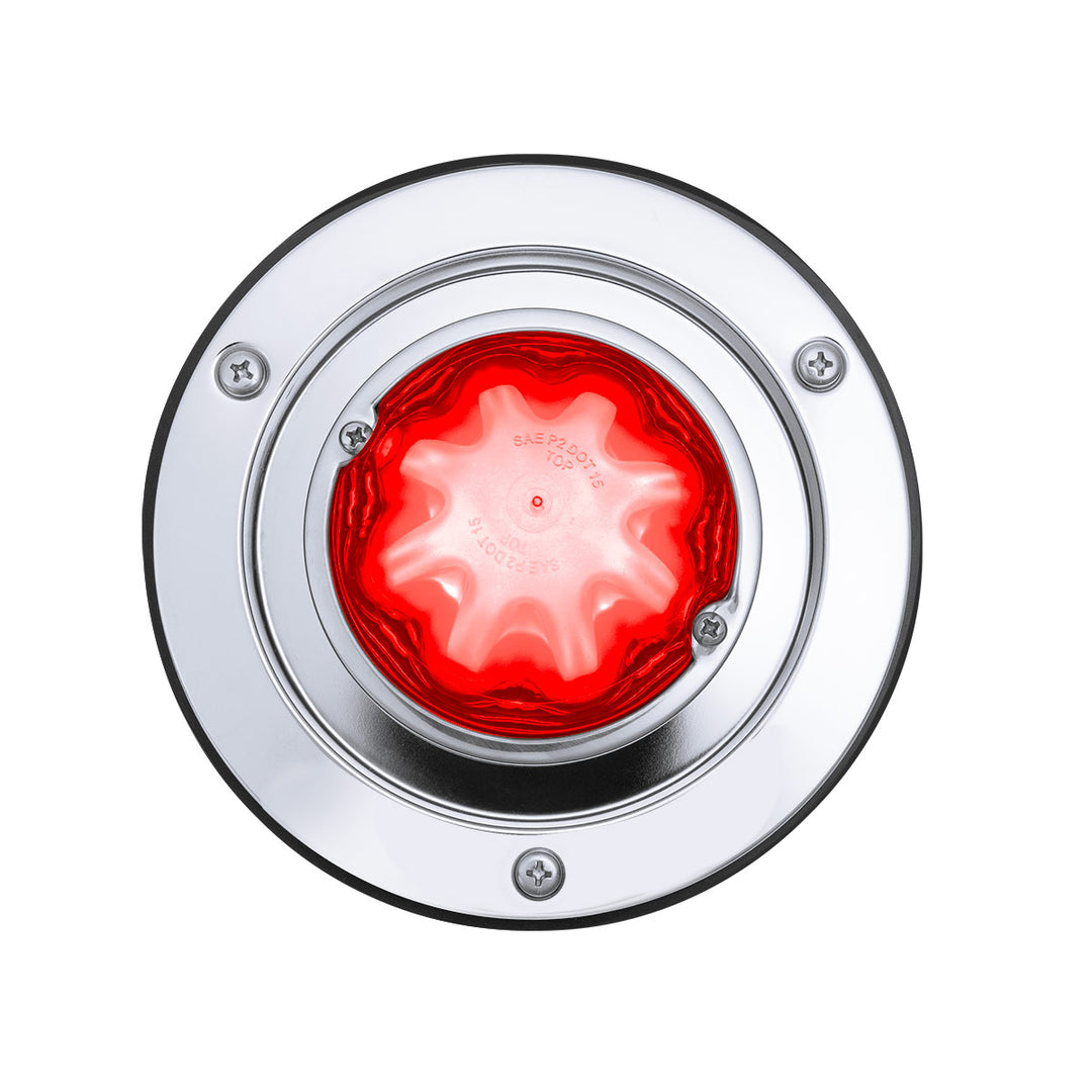 9 LED Dual Function GloLight Watermelon Sleeper Bunk Kit With 304 Stainless Steel Bezel - Red LED/Red Lens