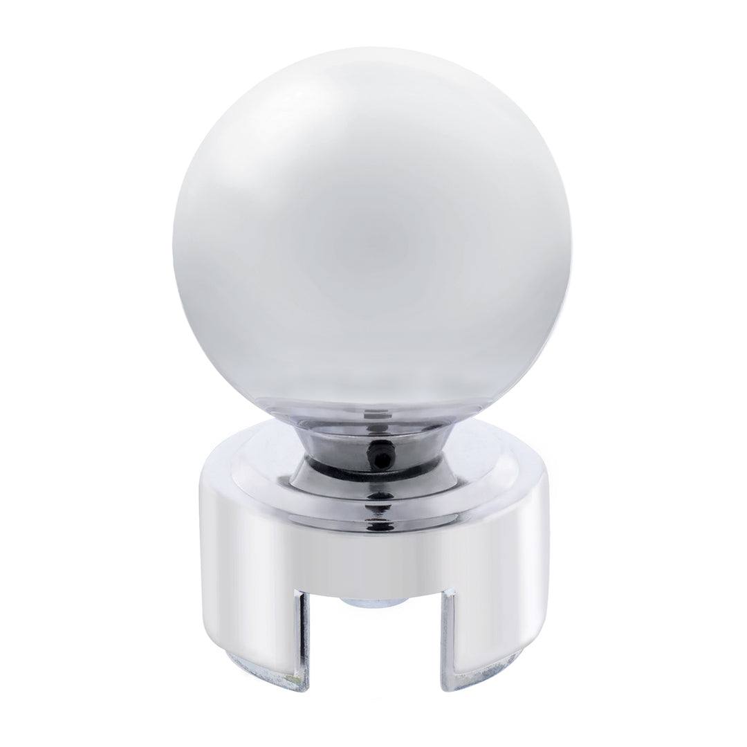 Ball Gearshift Knob With 13/15/18 Speed Adapter - Chrome