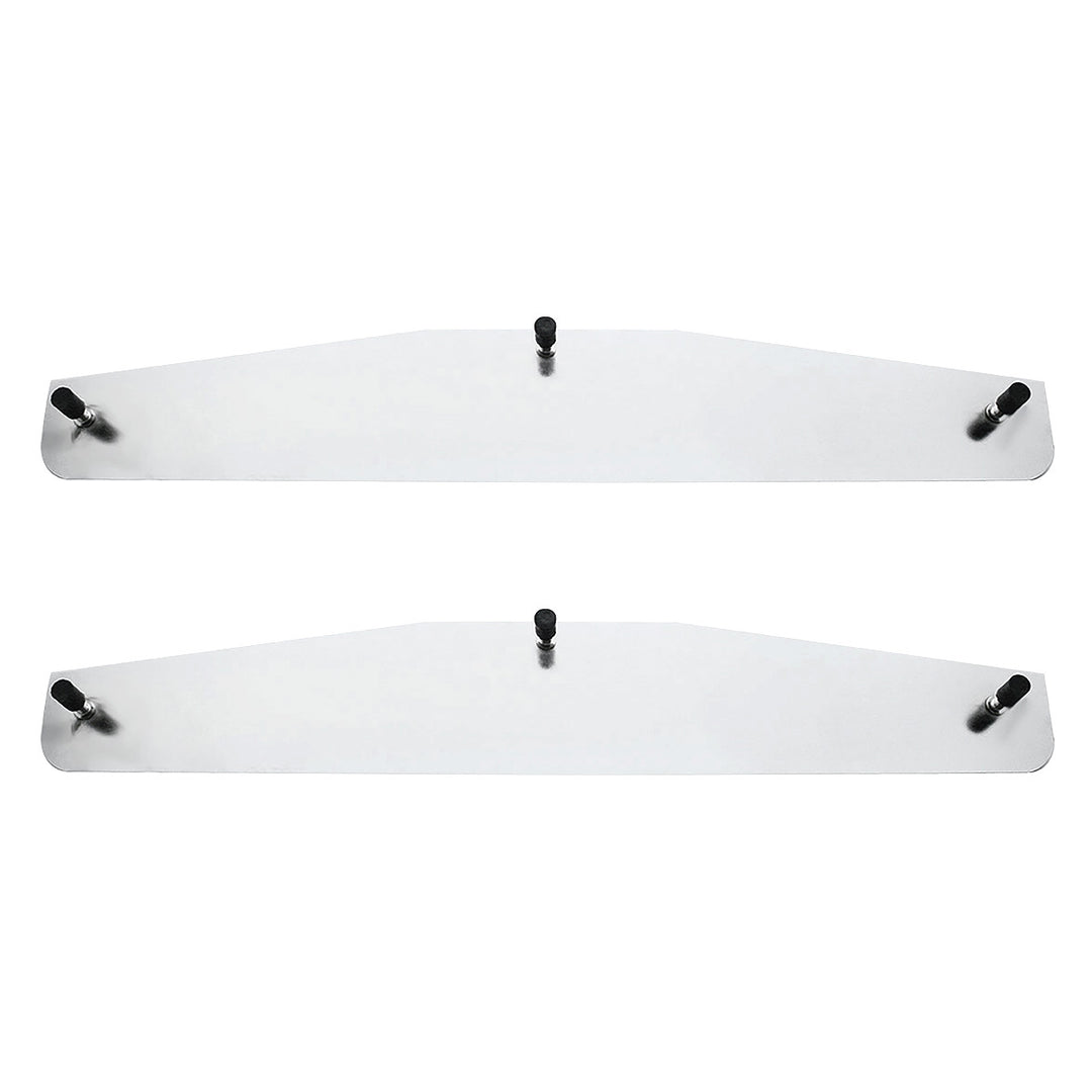 4" x 24" Chrome Standard Bottom Mud Flap Plate - Welded Stud (Pair)