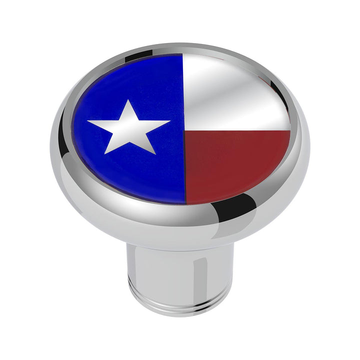 1-3/4" Round Glossy Sticker - Texas Flag
